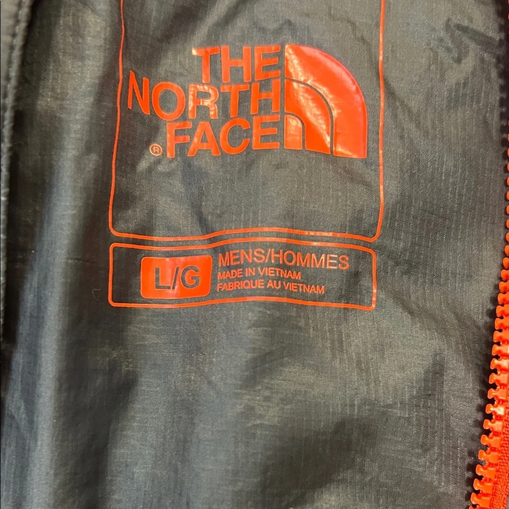 The North Face Thermoball Quilted Jacket with Orange Accents, men’s large